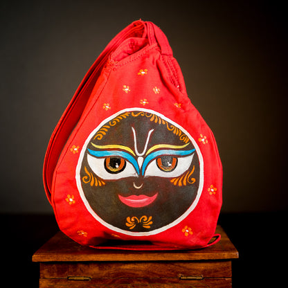 Handpainted Beadbag - Jagannath Red