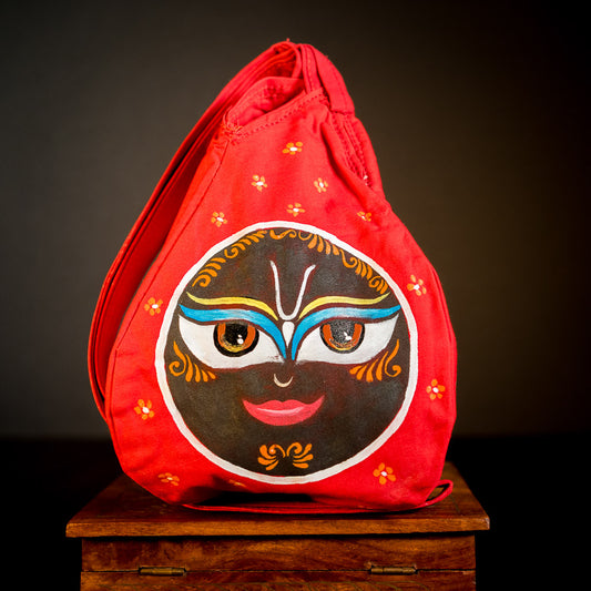 Handpainted Beadbag - Jagannath Red