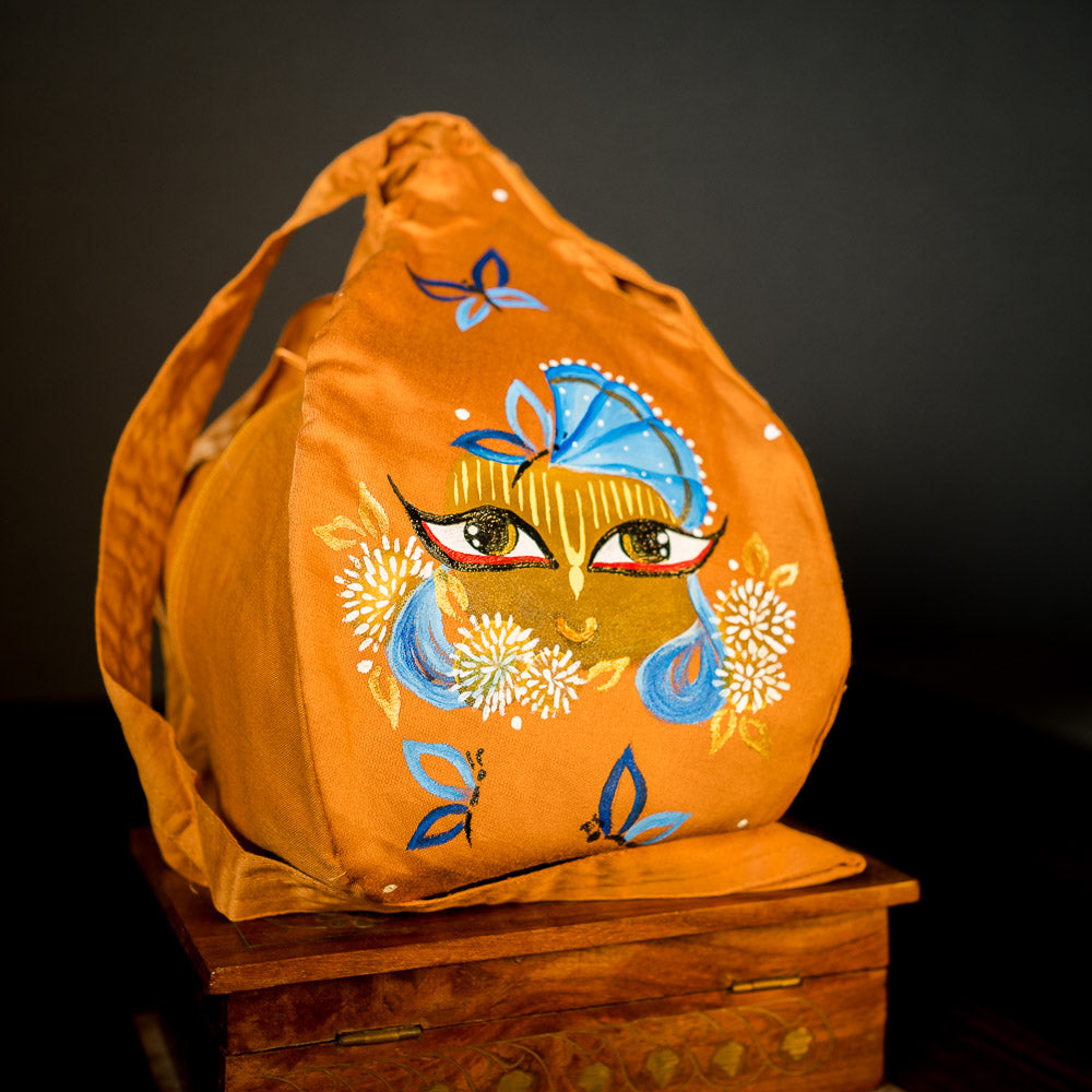 Handpainted Beadbag - Golden Giri