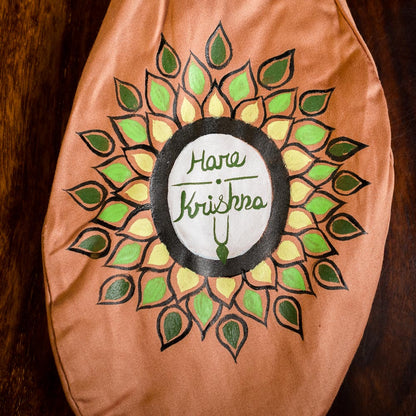 Handpainted Beadbag - Hare Krishna