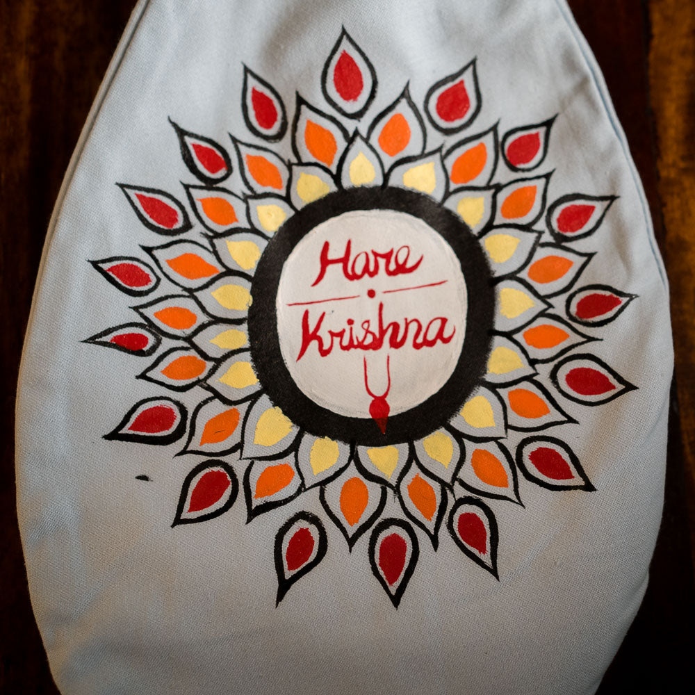 Handpainted Beadbag - Hare Krishna