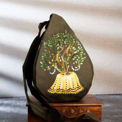 Hand-Painted Japa Mala Beadbag - Tulsi Maharani