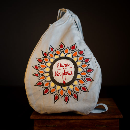 Handpainted Beadbag - Hare Krishna