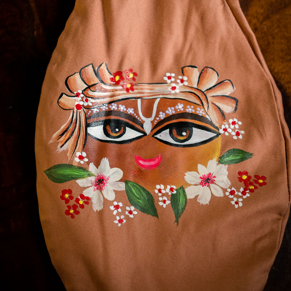 Handpainted Beadbag - Girir Govardhana Bronze