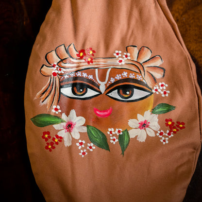 Handpainted Beadbag - Girir Govardhana Bronze