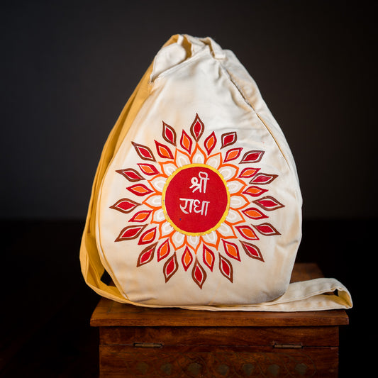 Handpainted Beadbag - Shri Radhe