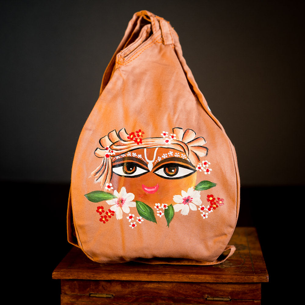 Handpainted Beadbag - Girir Govardhana Bronze