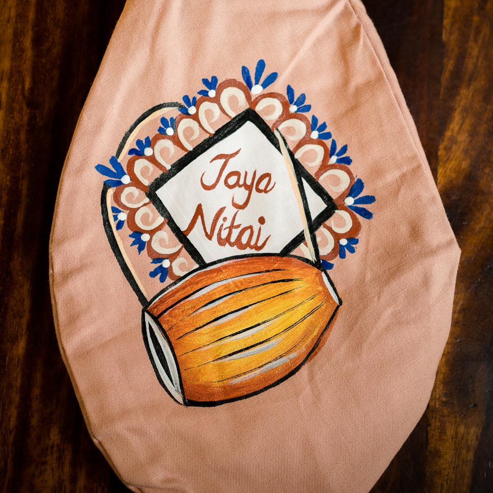 Handpainted Beadbag - Jaya Nitai