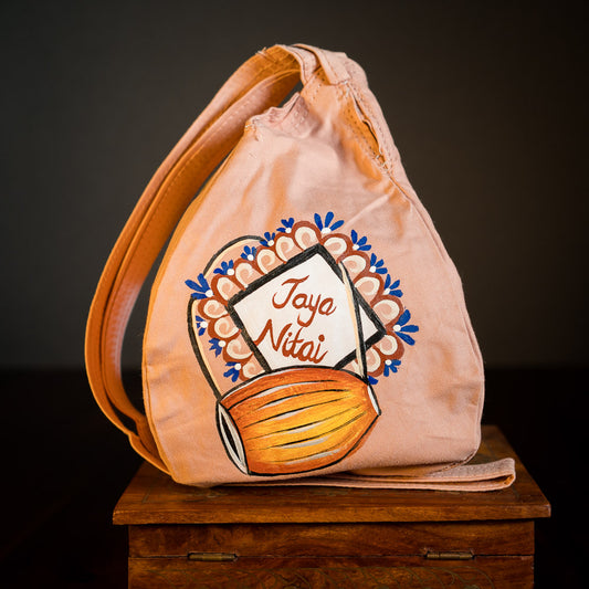 Handpainted Beadbag - Jaya Nitai