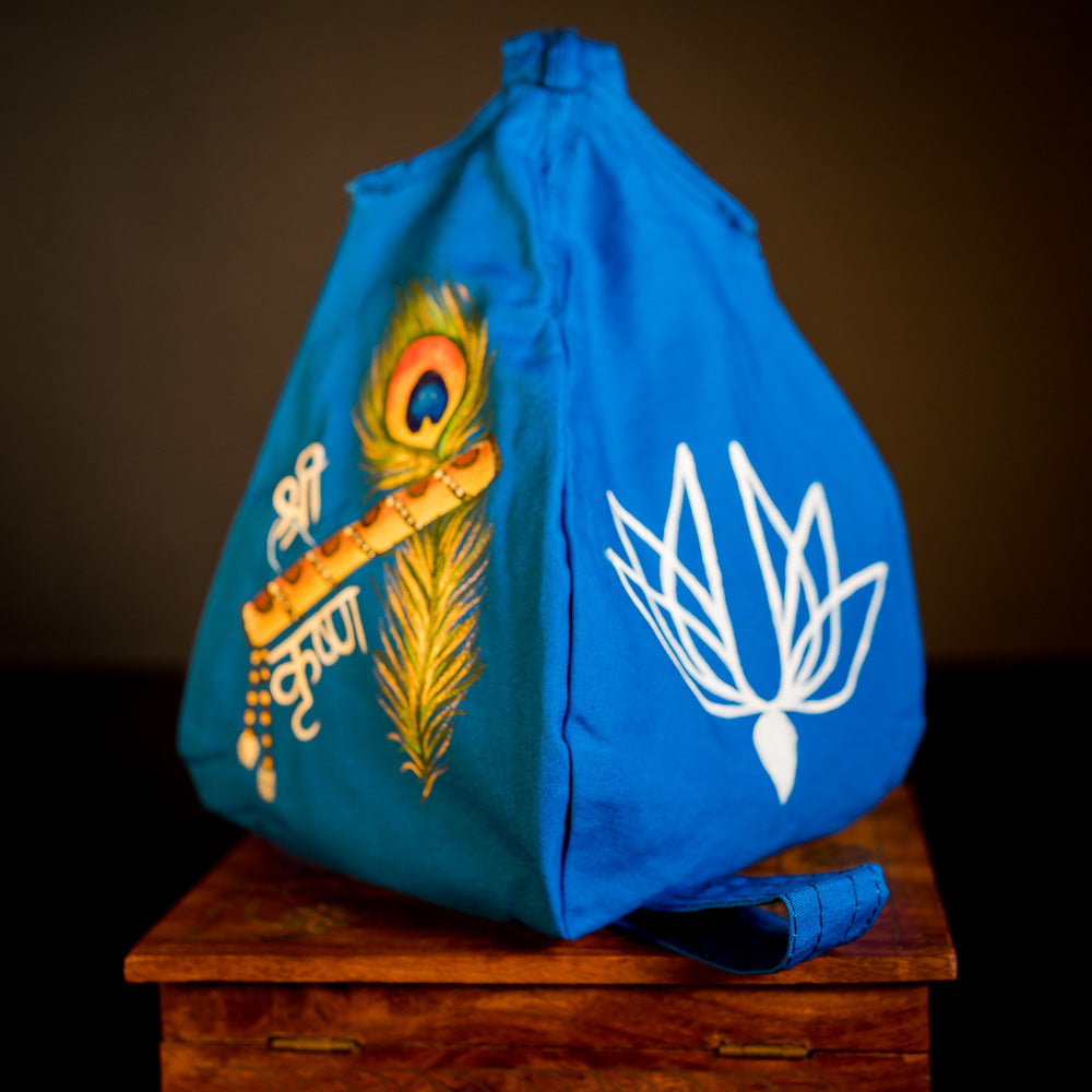 Handpainted Beadbag - Krishna´s Flute
