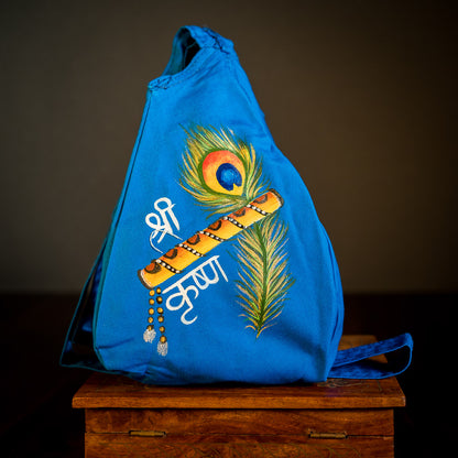 Handpainted Beadbag - Krishna´s Flute