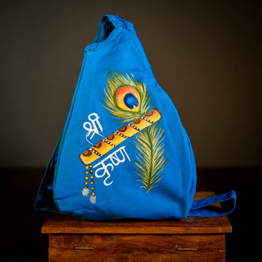 Handpainted Beadbag - Krishna´s Flute