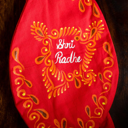 Handpainted Beadbag - Shri Radhe