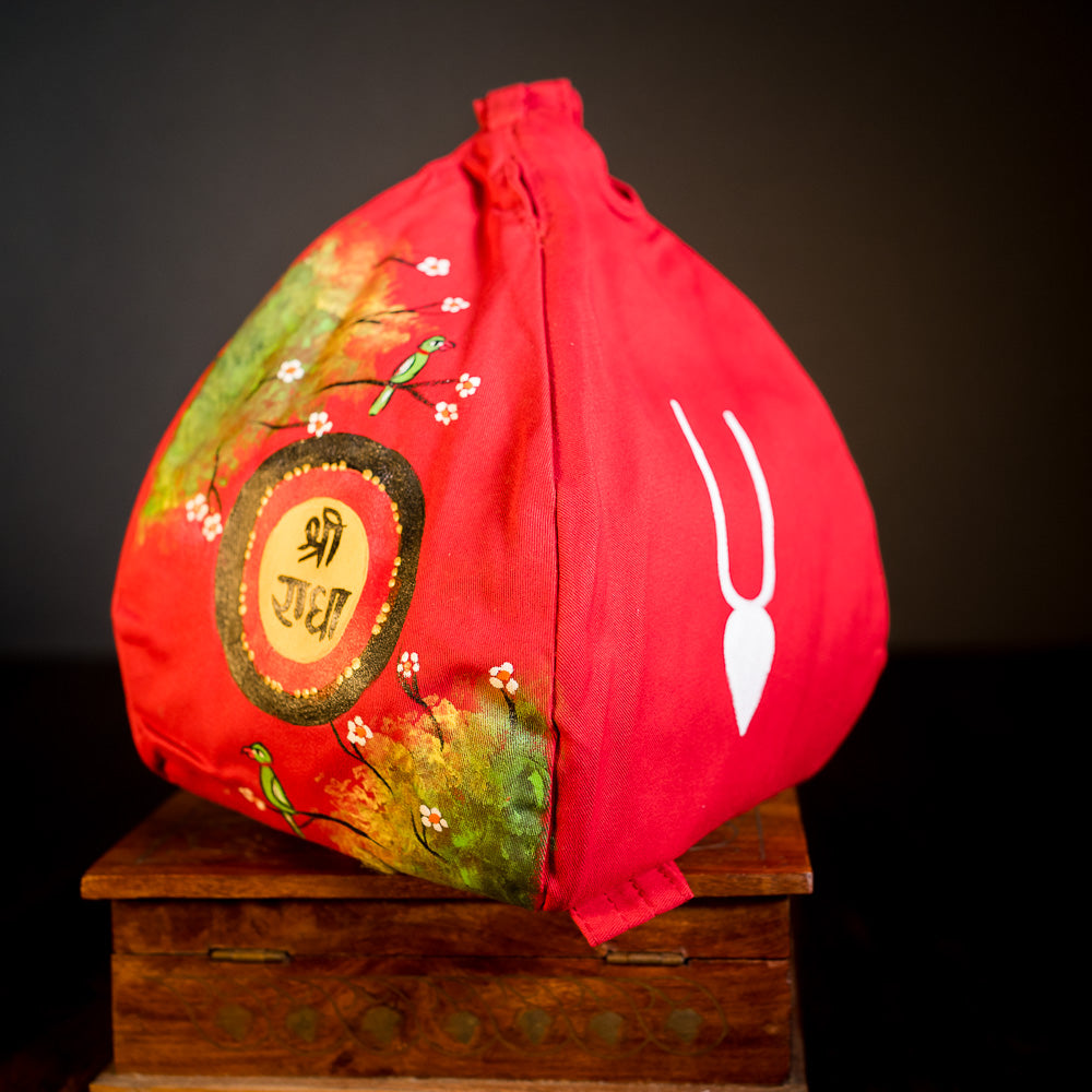 Handpainted Beadbag - Shri Radhe Forest