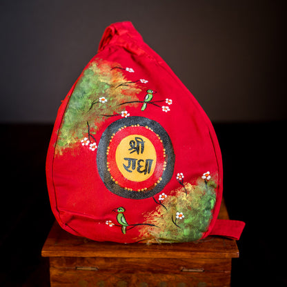 Handpainted Beadbag - Shri Radhe Forest