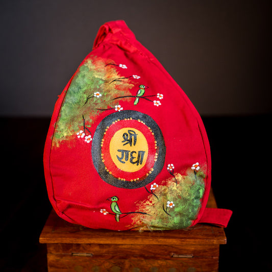 Handpainted Beadbag - Shri Radhe Forest