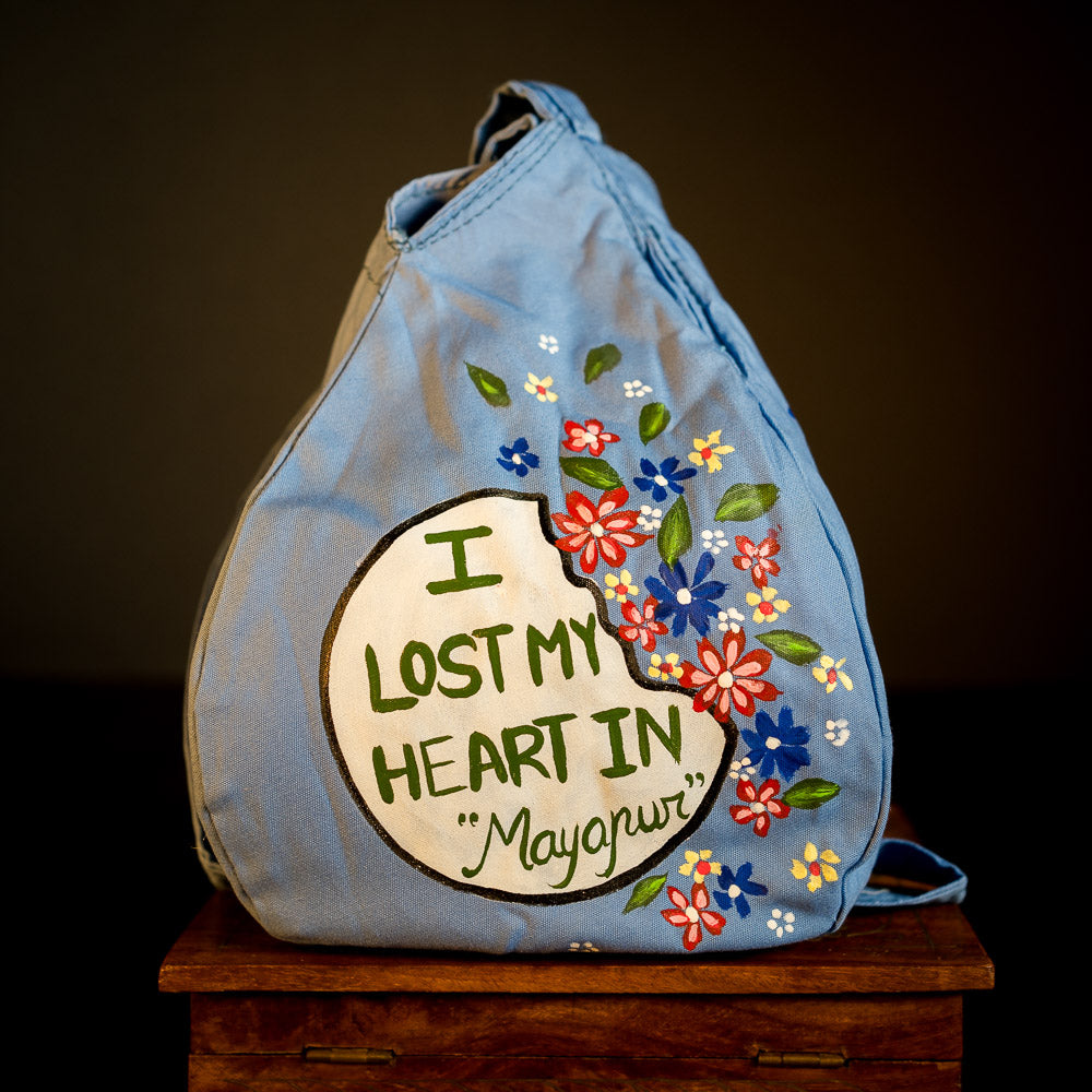 Handpainted Beadbag - I Lost my Heart in Mayapur