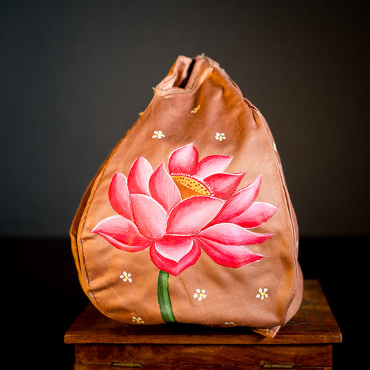 Handpainted Beadbag - Lotus Blossum