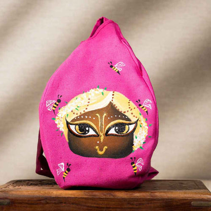 Hand-painted Beadbag - Giri Pink with Bees (Copy)