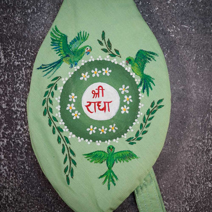 Handpainted Beadbag - Radha Parrot