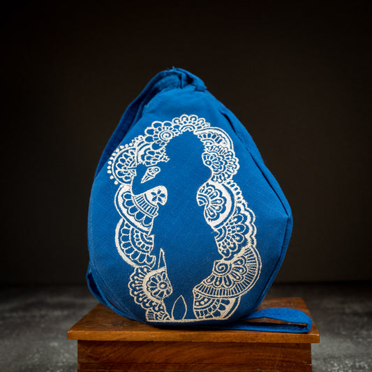 Handpainted Beadbag - Govinda Blue