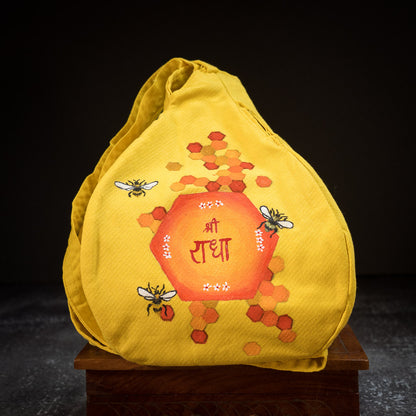 Handpainted Beadbag - Radha Honey Bee