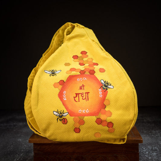 Handpainted Beadbag - Radha Honey Bee