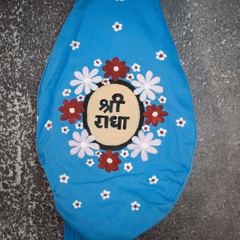 Handpainted Beadbag - Radhas Flowers