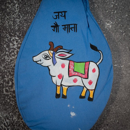 Handpainted Beadbag - Krishna´s Cow