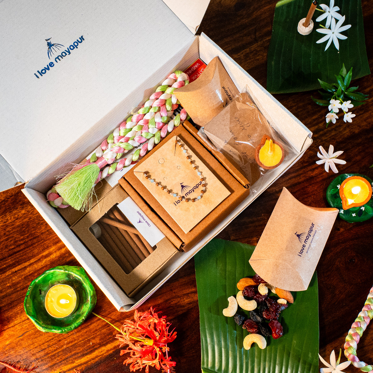 Diwali Gift Box from Mayapur: Sacred Scents & Tulsi Mala