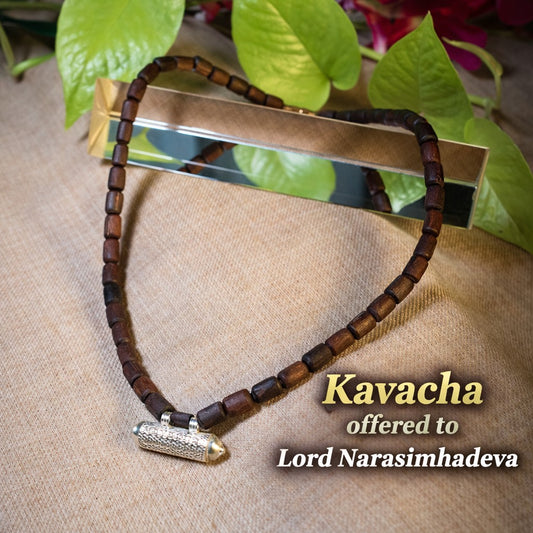 Tulsi Mala with Big Narasimha Kavacha offered in Mayapur #54