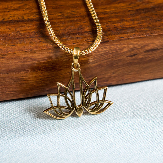 Opening Lotus Pendant - Panchaloha