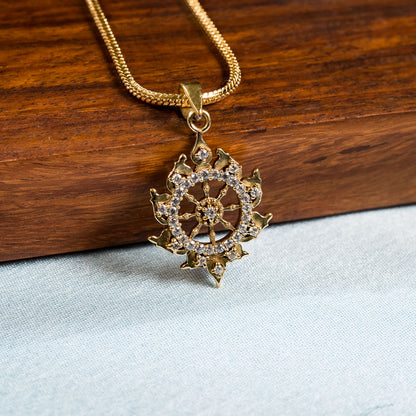Radiant Sudarshan Chakra Pendant - Panchaloha