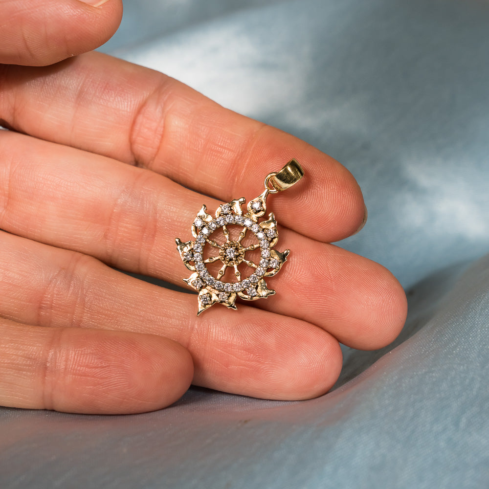 Radiant Sudarshan Chakra Pendant - Panchaloha