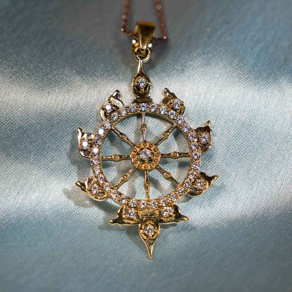 Radiant Sudarshan Chakra Pendant - Panchaloha