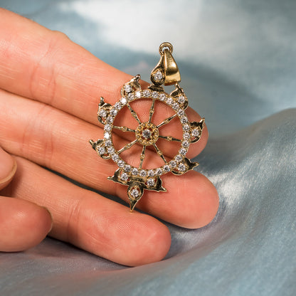 Radiant Sudarshan Chakra Pendant - Panchaloha