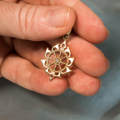 Classic Sudarshan Chakra Pendant - Panchaloha