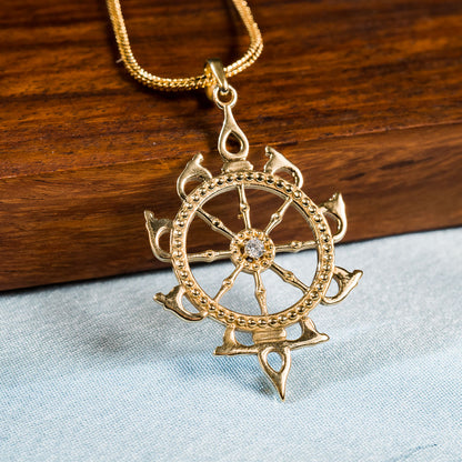 Classic Sudarshan Chakra Pendant - Panchaloha