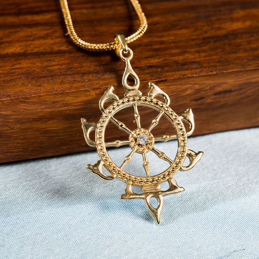 Classic Sudarshan Chakra Pendant - Panchaloha