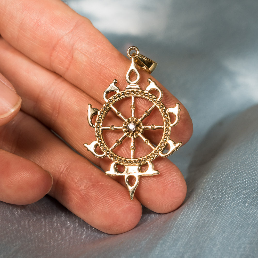 Classic Sudarshan Chakra Pendant - Panchaloha