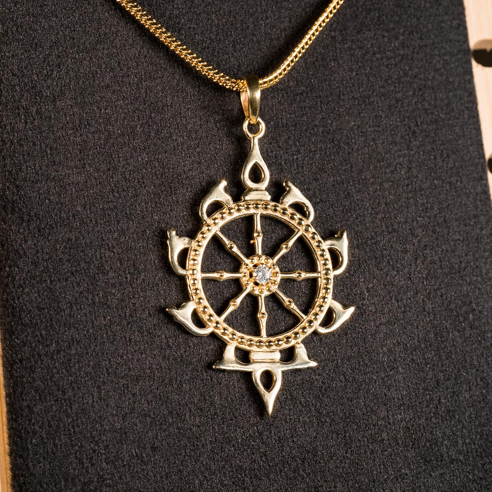 Classic Sudarshan Chakra Pendant - Panchaloha