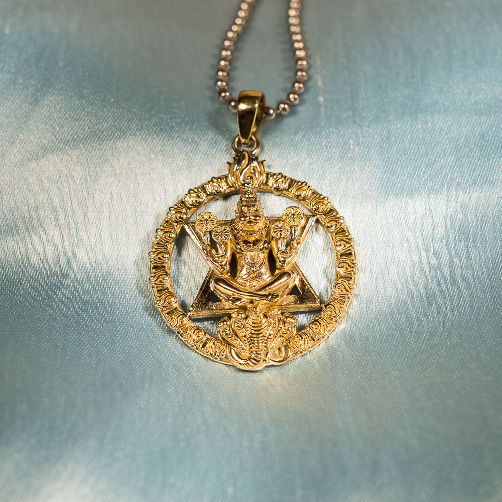 Narasimha Deity Chakra Pendant - Panchaloha