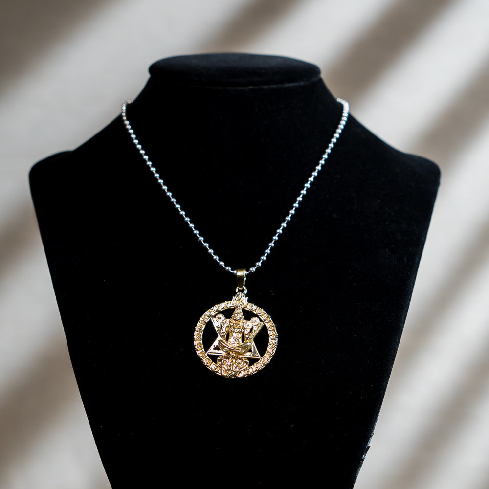 Narasimha Deity Chakra Pendant - Panchaloha