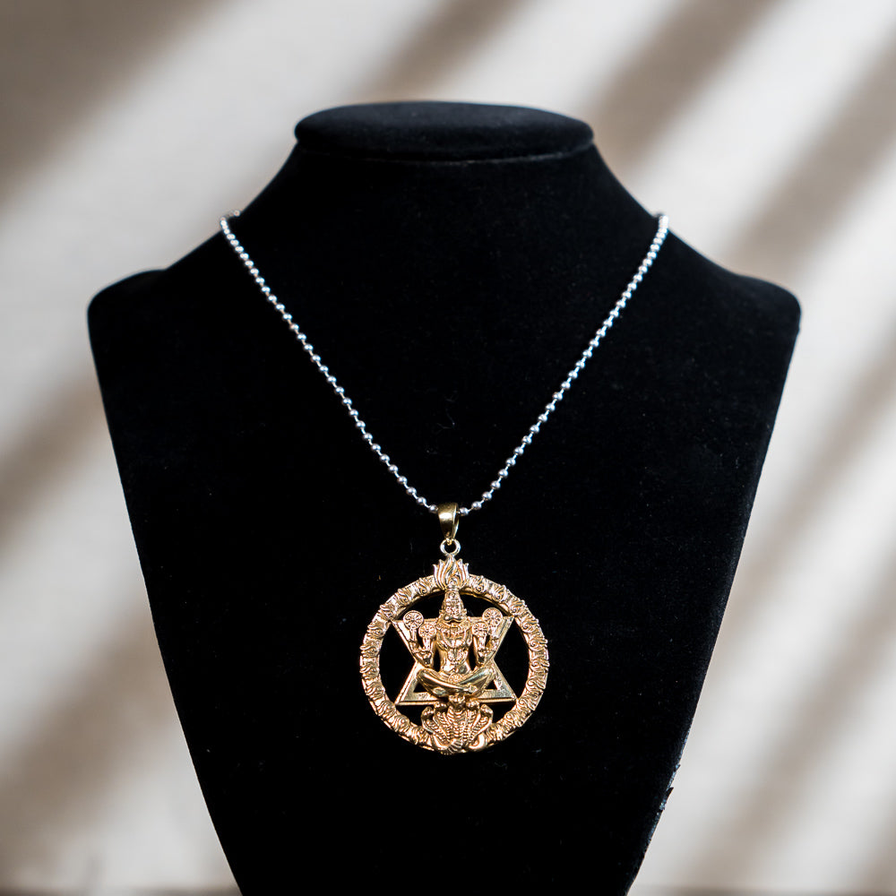 Narasimha Deity Chakra Pendant - Panchaloha
