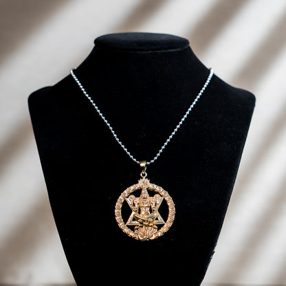 Narasimha Deity Chakra Pendant - Panchaloha