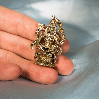 Narasimha Lotus Pendant - Panchaloha