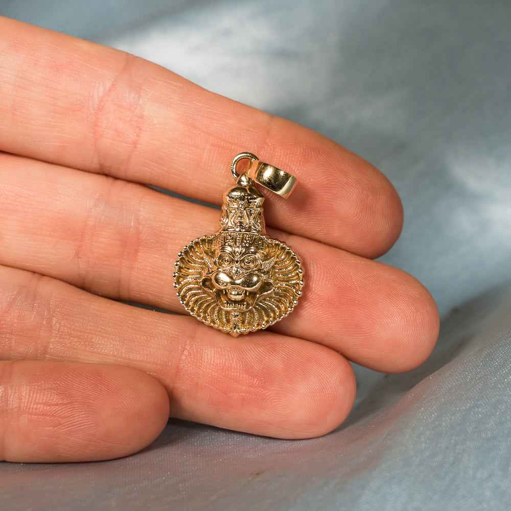Narasimha Wide Mane Pendant – Panchaloha
