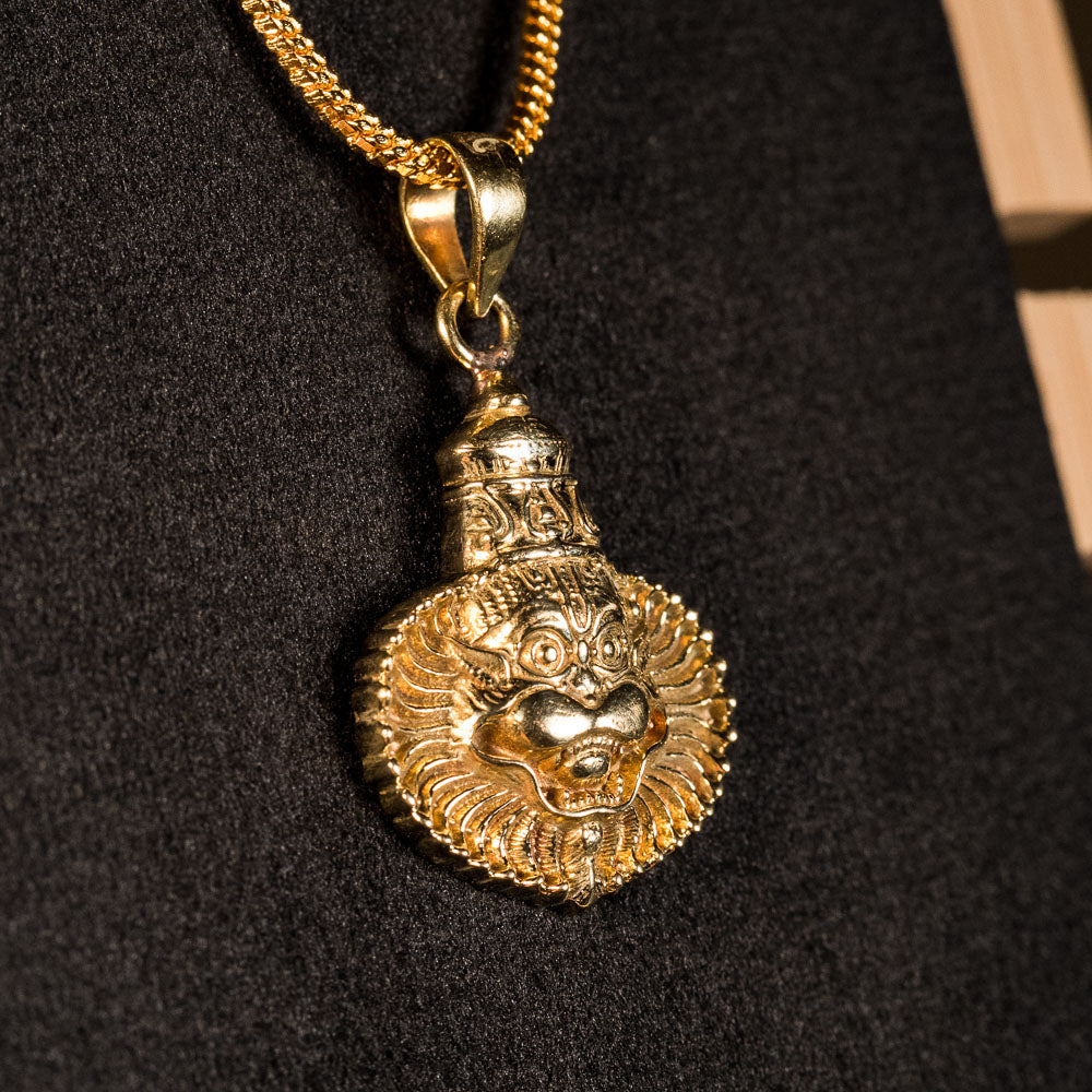 Narasimha Wide Mane Pendant – Panchaloha