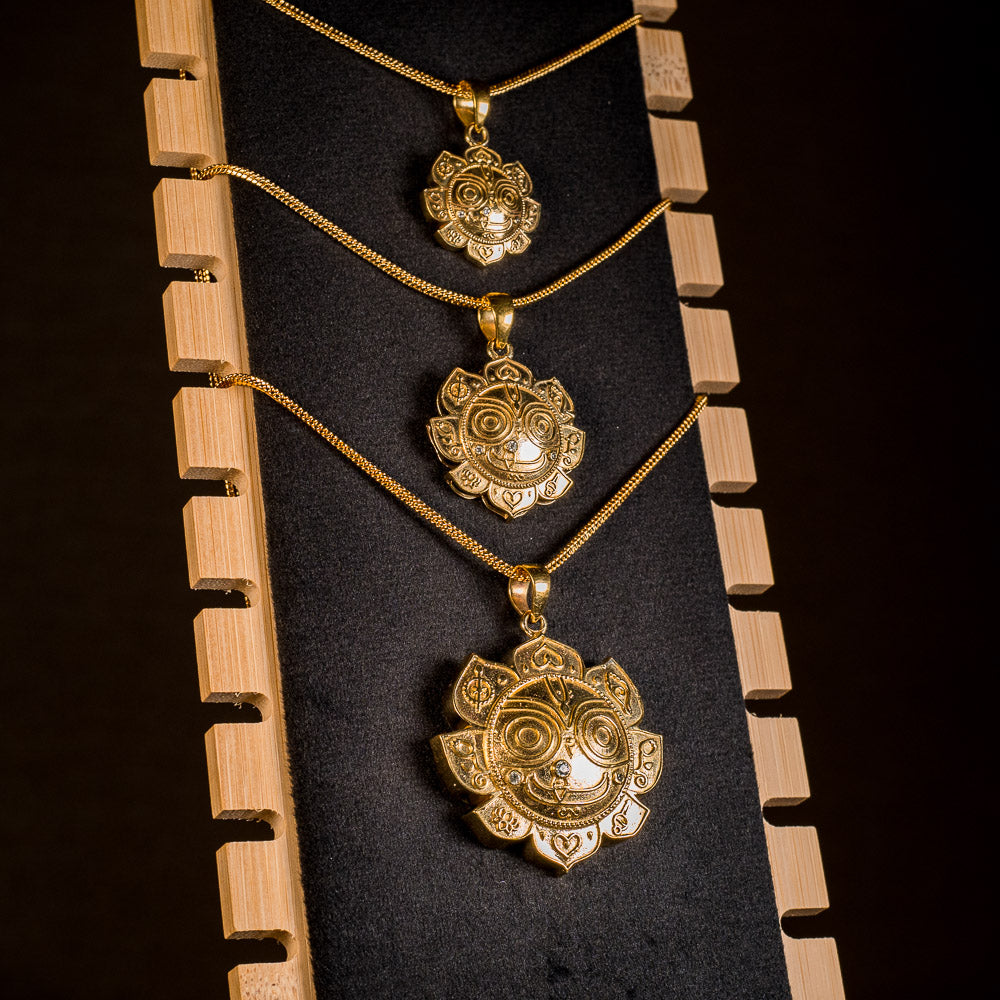 Golden Jagannath Pendant - Panchaloha