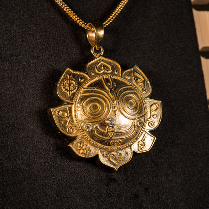 Golden Jagannath Pendant - Panchaloha